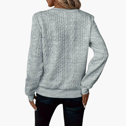 Women's Cable Knit Zip Up Sweater