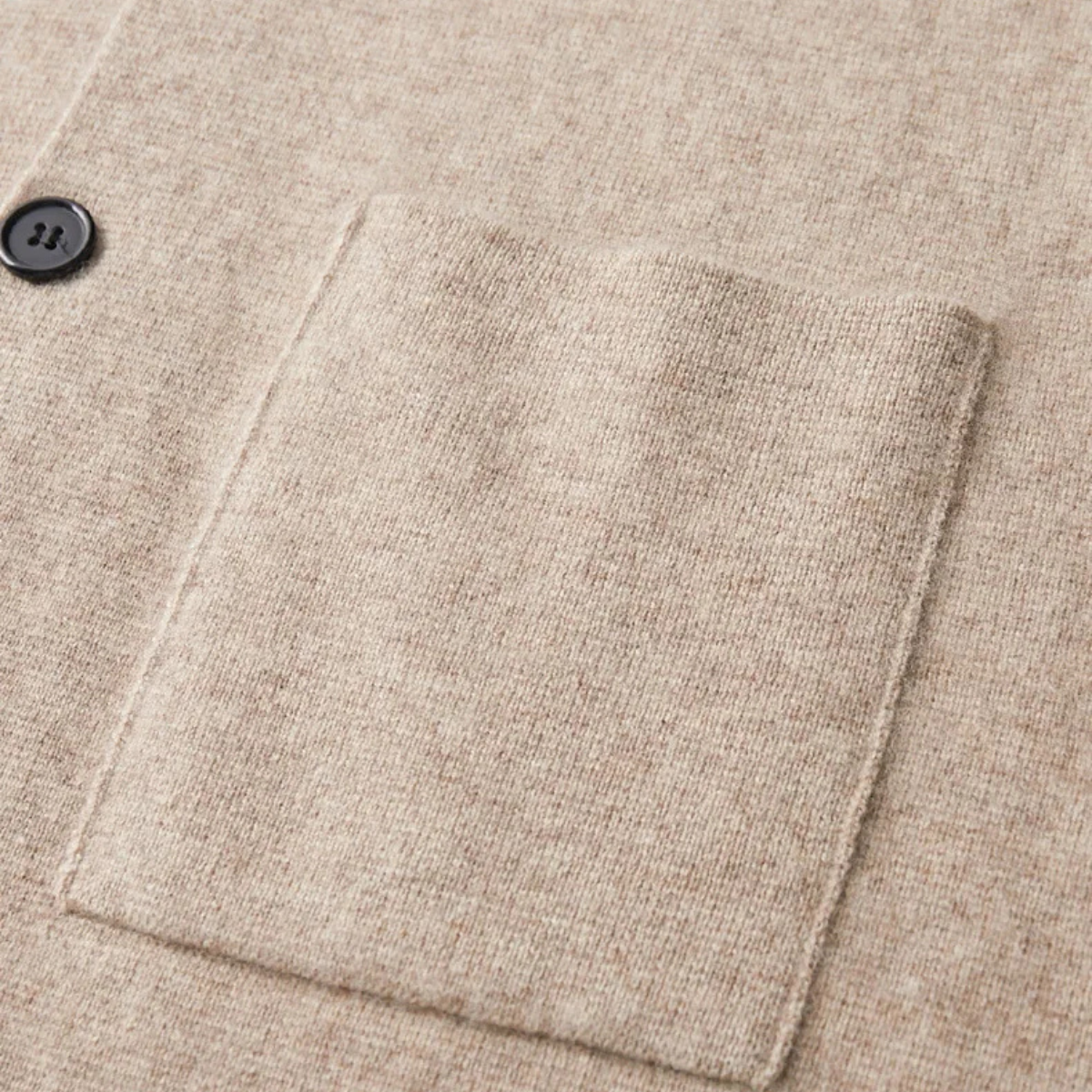 Comfortable Men's Merino Wool Crew Neck Cardigan Sweater
