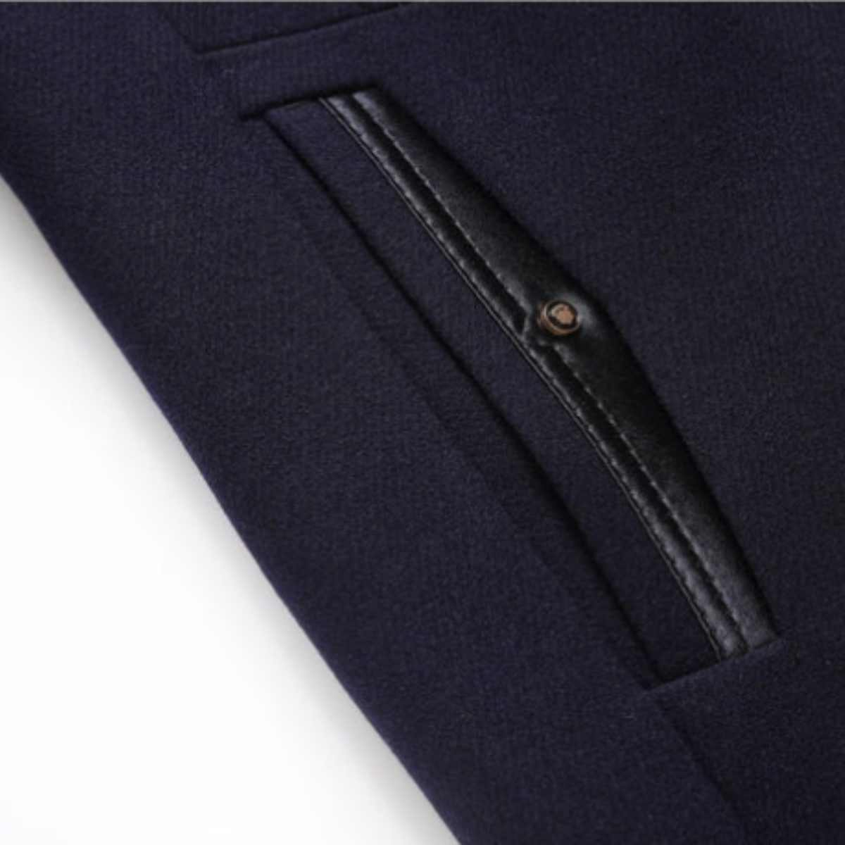 Warm Men's Classic Quilted Wool Winter Coat