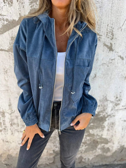 Relaxed Fit Hooded Cotton Jacket
