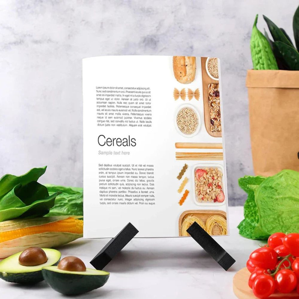 Compact Wooden Cookbook Holder Stand - Nocini