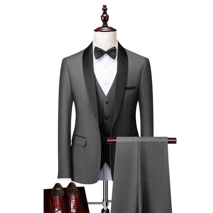 Men's Classic Fit 3-Piece Business Suit