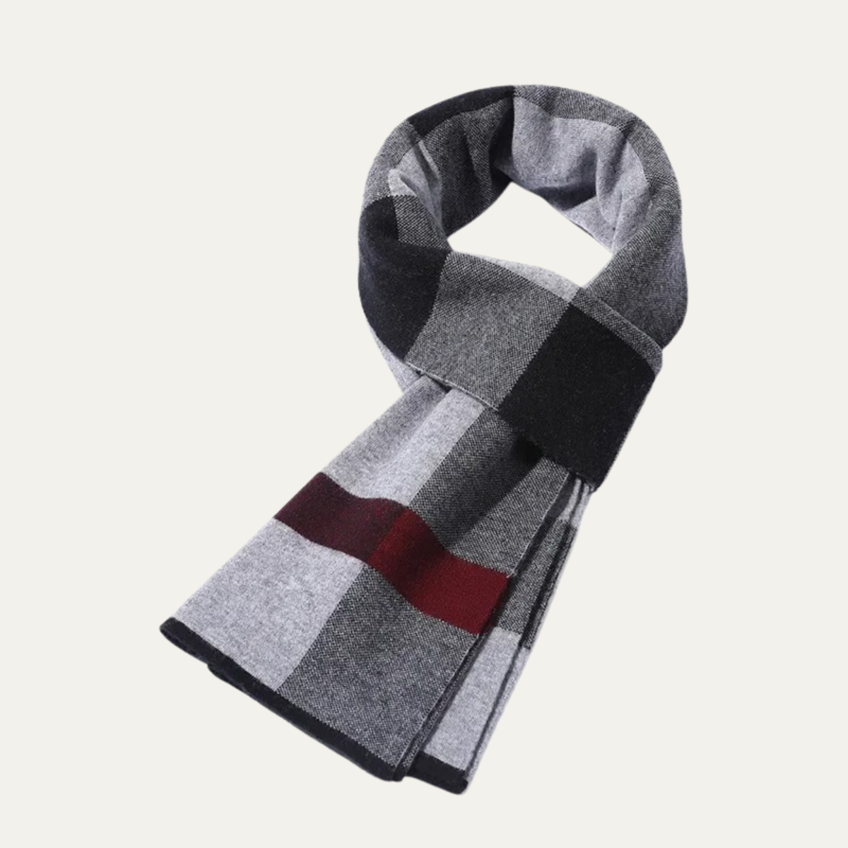 Traditional Plaid Men's Wool Scarf
