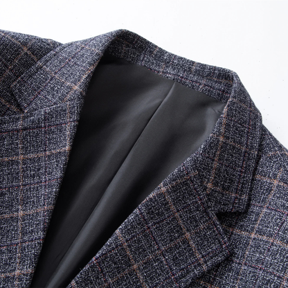 Classic Plaid Blazer For Men