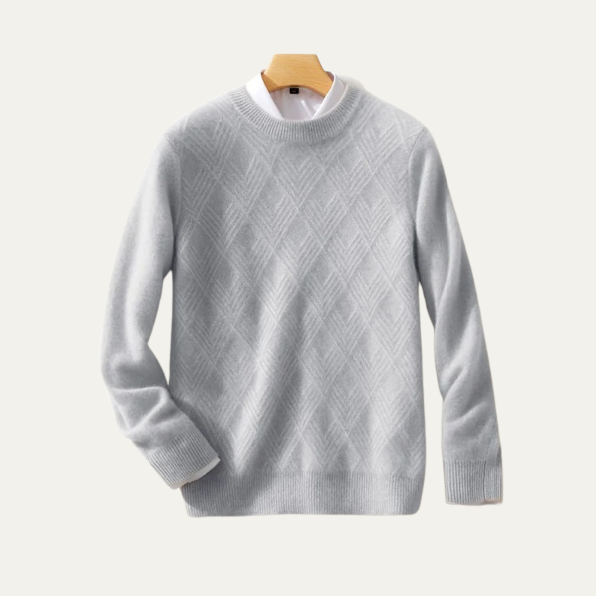 Cozy Mens Thick Cable Knit Wool Sweater