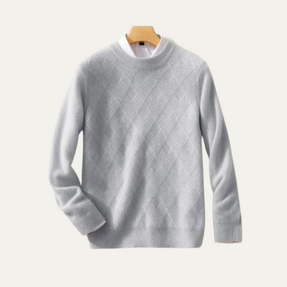 Cozy Mens Thick Cable Knit Wool Sweater