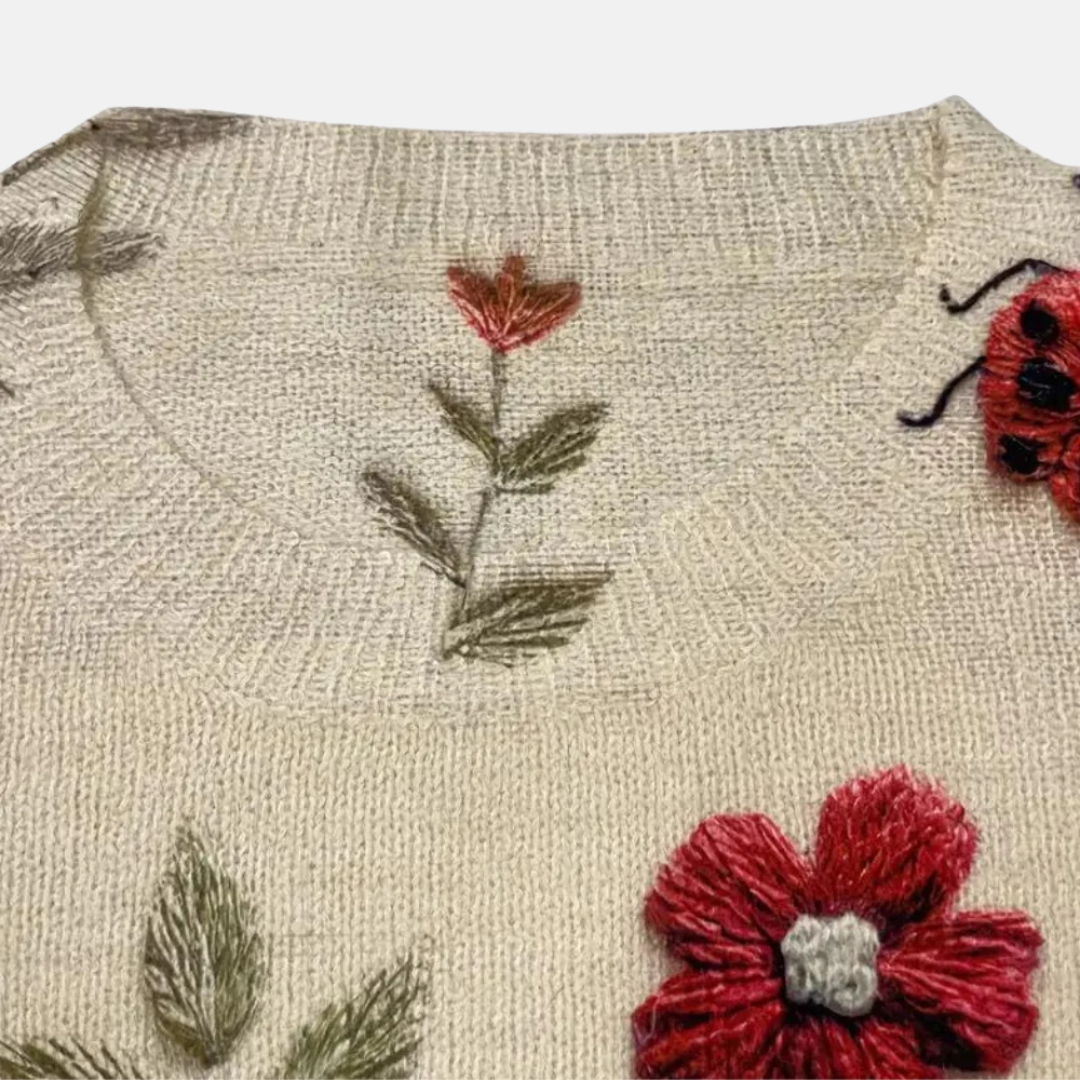 Colorful Bloom Pattern Sweater