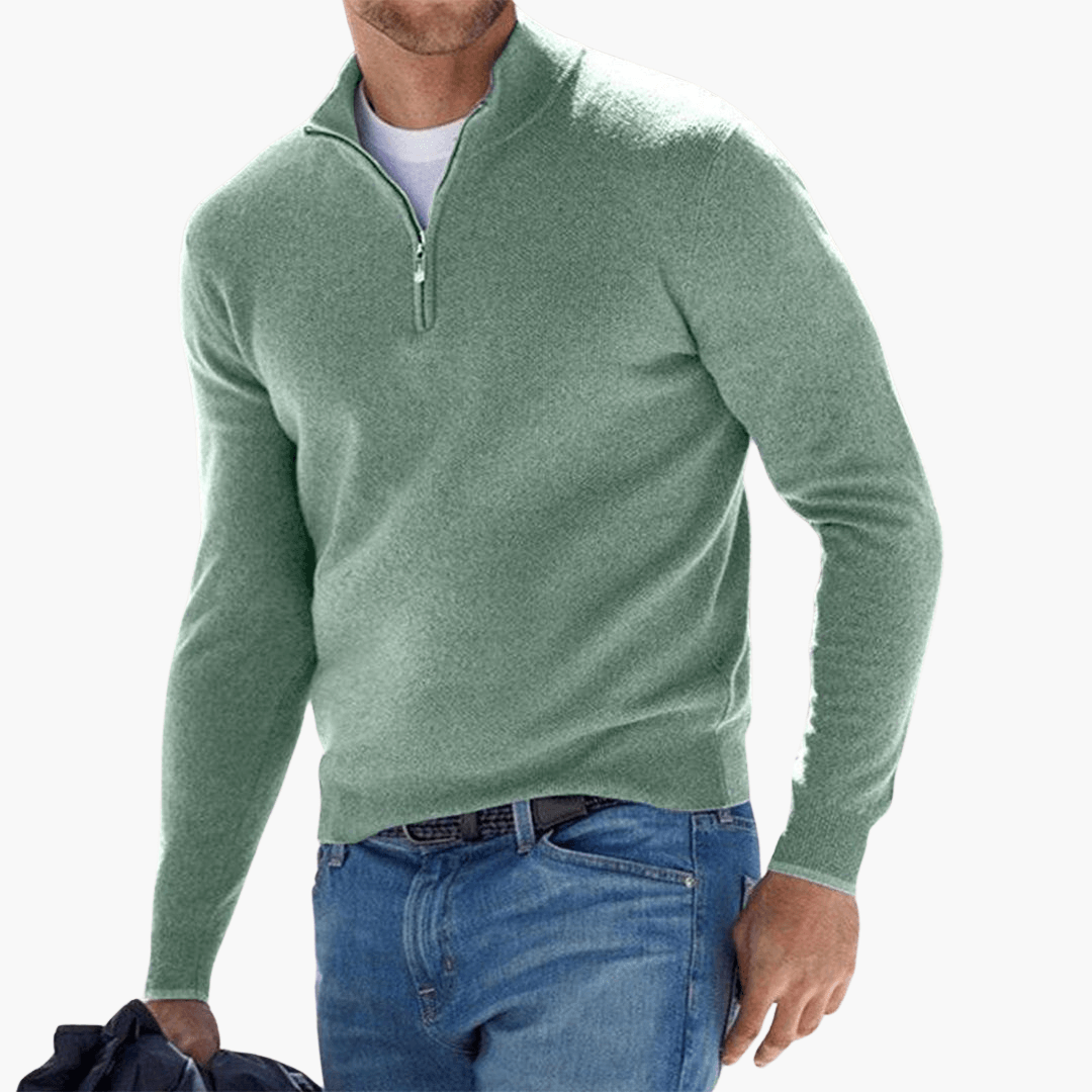 Casual Men's Zip Up Sweater