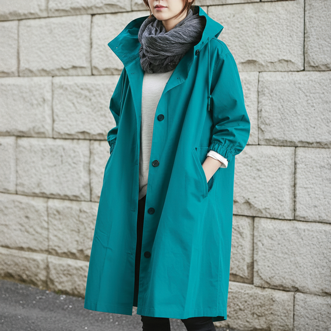 Waterproof Hooded Long Coat