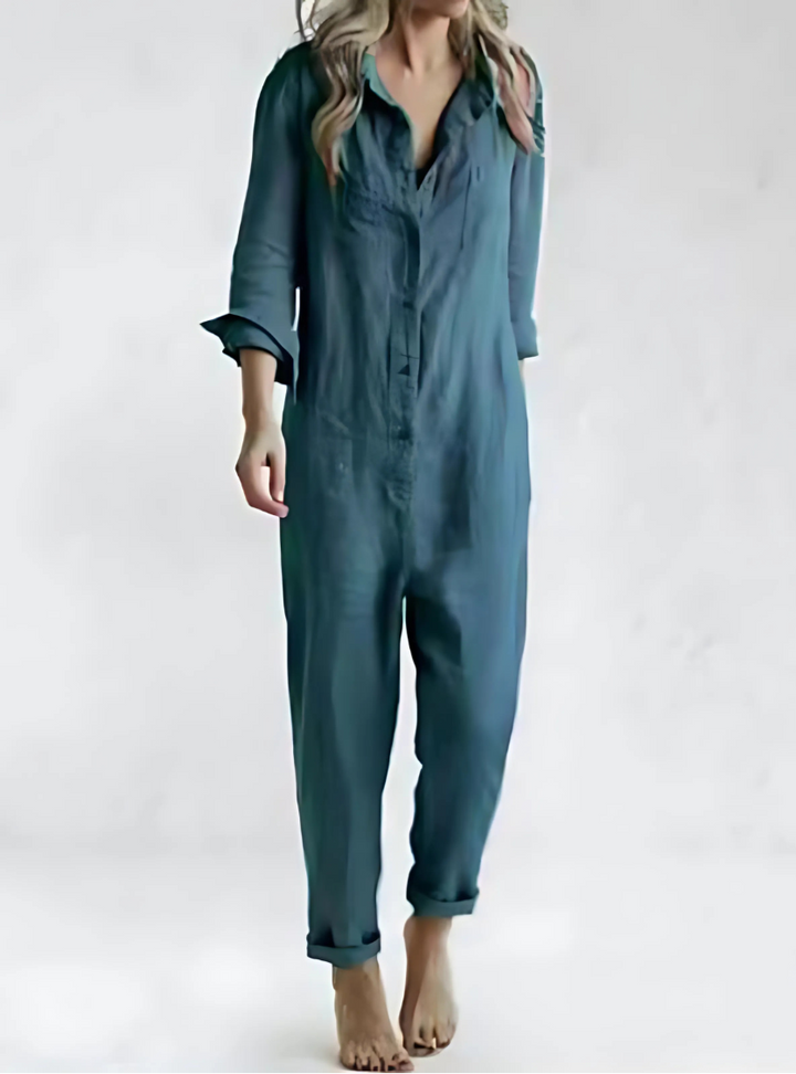 Comfortable Linen Blend Jumpsuit for Women