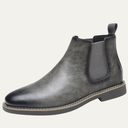 Classic Men's Vintage Pointed Leather Ankle Boots