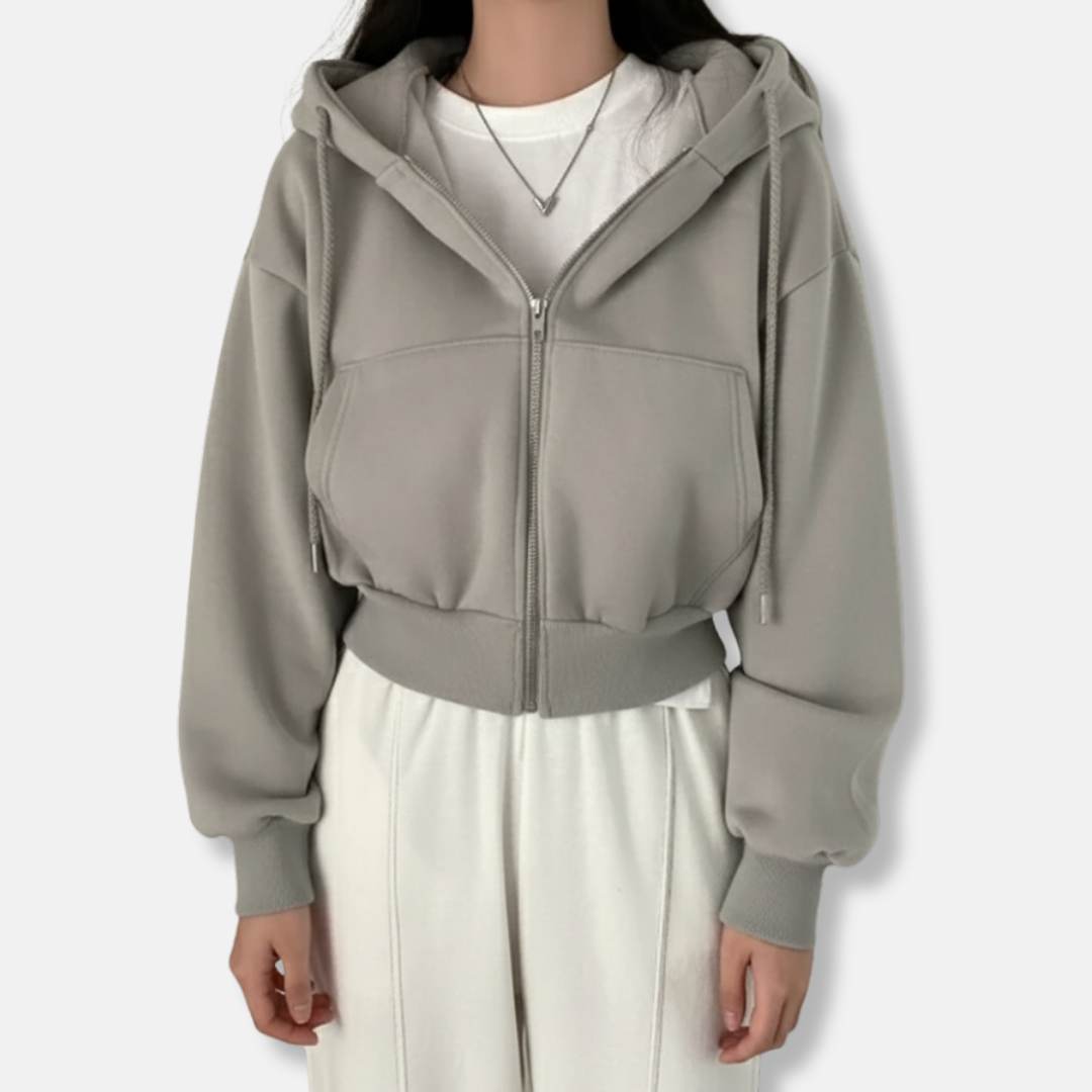 Casual Women's Zip Up Hoodie with Pockets