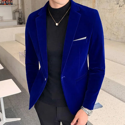 Premium Soft Mens Velvet Jacket