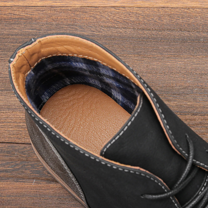 Classic Men's Distressed Leather Smart Boots