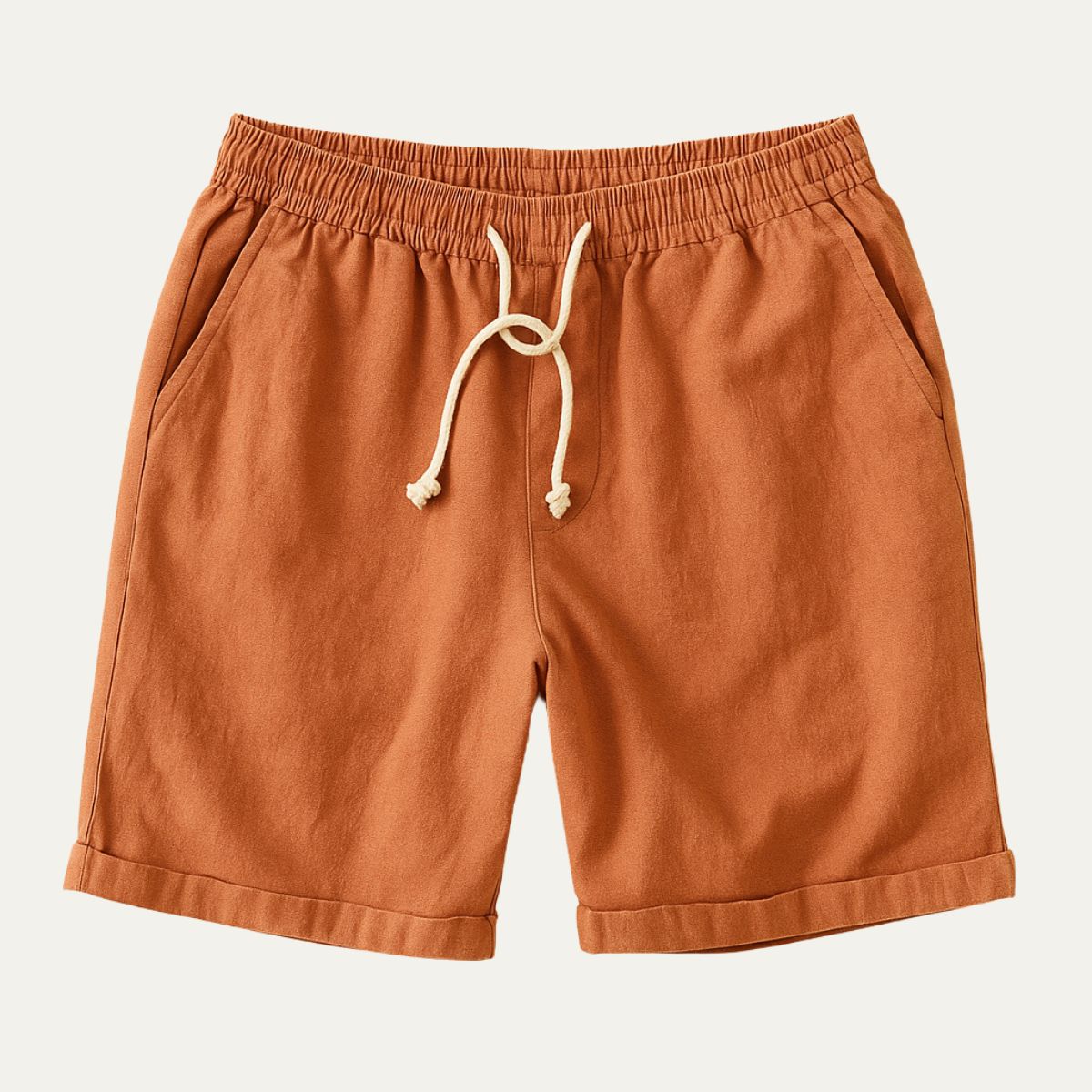 Casual Linen Drawstring Shorts for Men