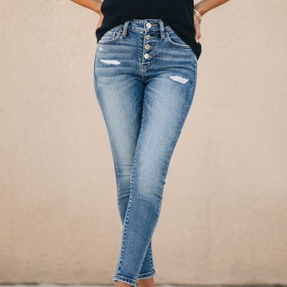 Fall - Skinny Fit Button Jeans