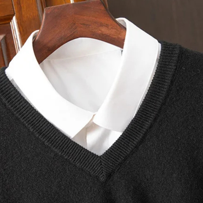 Cozy Men's Crew Neck Cashmere Sweater