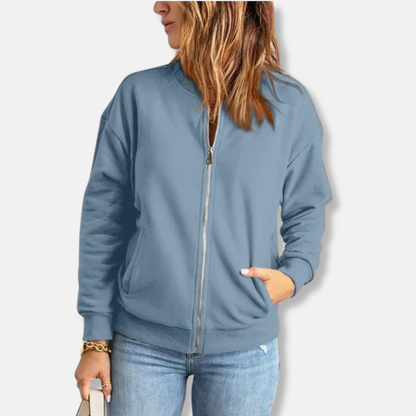 Comfy Women's Zip Jacket Relaxed Fit Casual Style