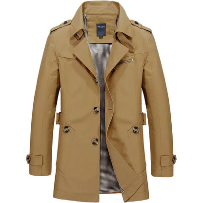 Waterproof Mens Trench Coat with Belt