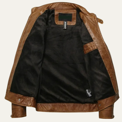 Vintage Men's Leather Motorcycle Jacket