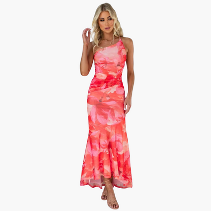 Chic Off Shoulder Floral Summer Dress