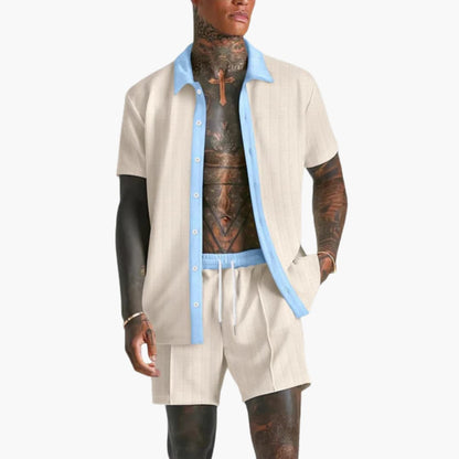 Men's Casual Shorts and Tee Set