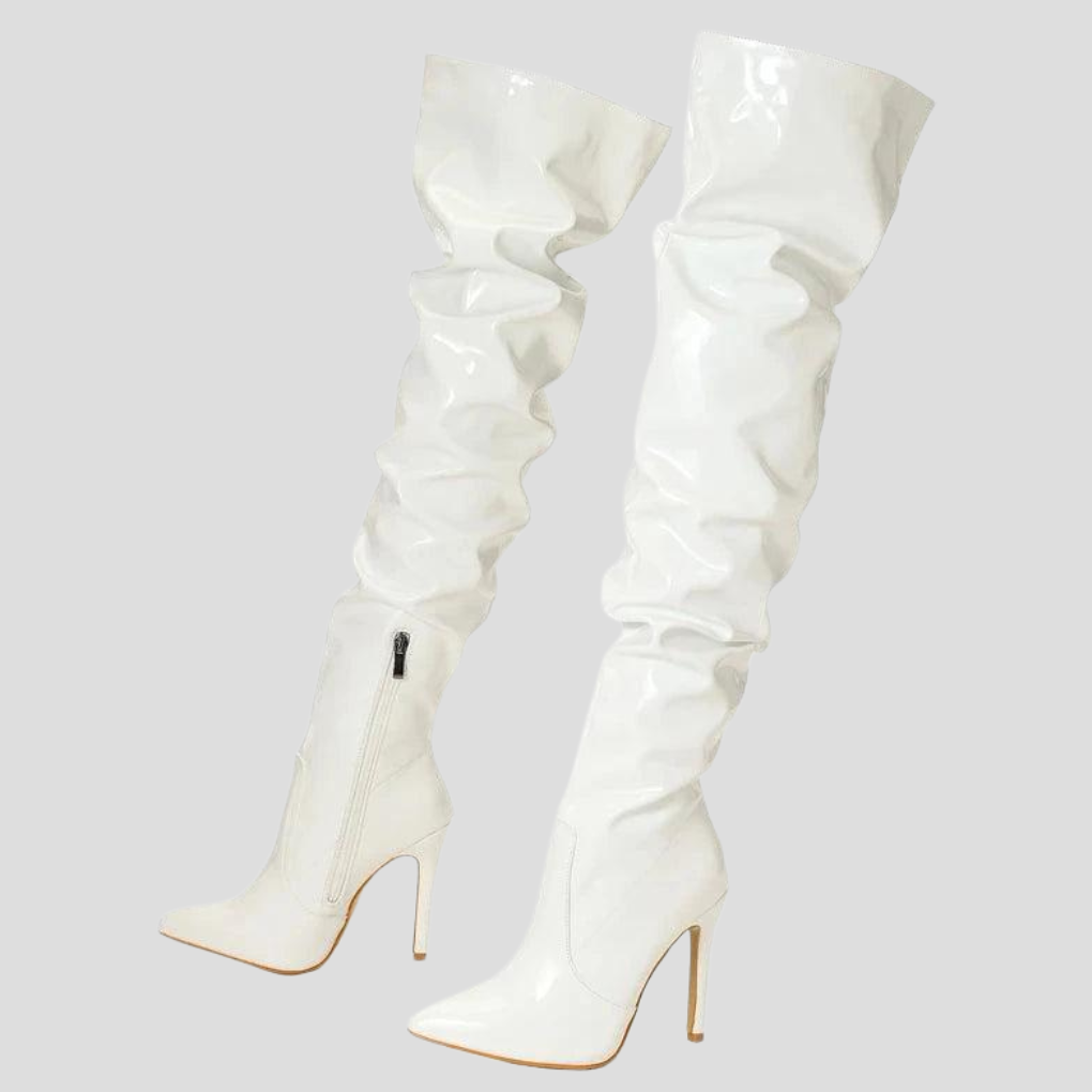 Ladies High 8cm Heel Ankle Boots