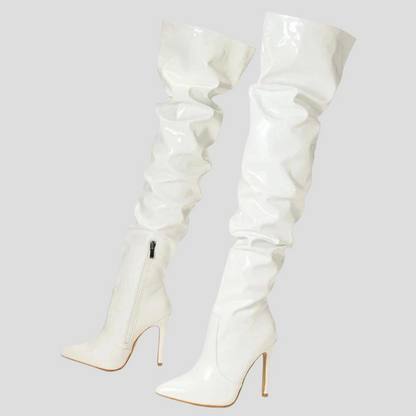 Ladies High 8cm Heel Ankle Boots
