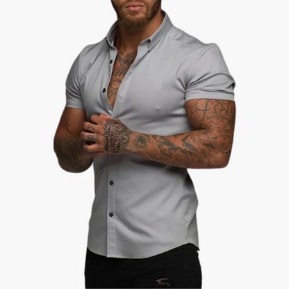 Fit Mens Short Sleeve Casual Shirt