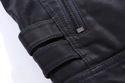 Men's Classic Fitted Leather Motorcycle Jacket