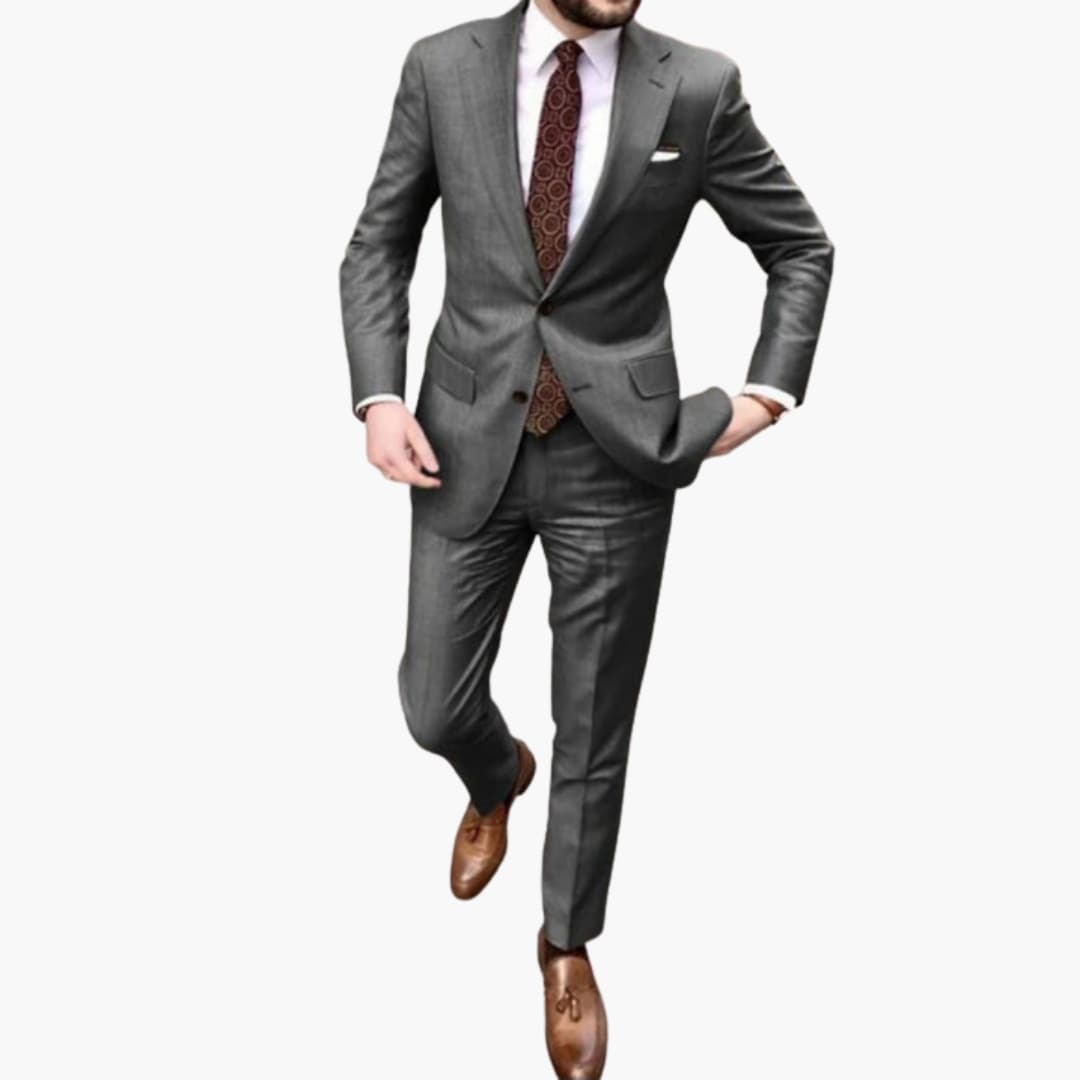 Men's Classic Two-Piece Slim Fit Business Suit