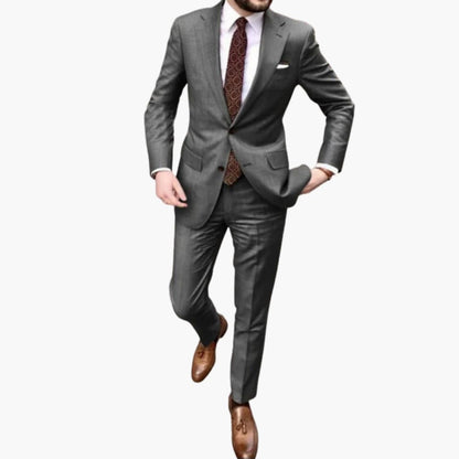 Men's Classic Two-Piece Slim Fit Business Suit