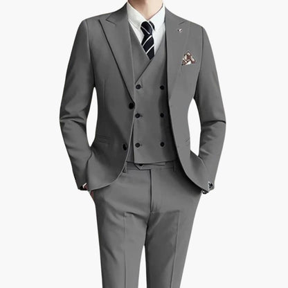 Classic Fit Business Men's 3 Piece Suit - Olytrend