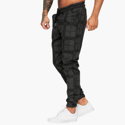 Comfortable Checkered Elastic Waist Pants