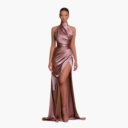 Luxurious Satin Formal Gown for Women - Olytrend