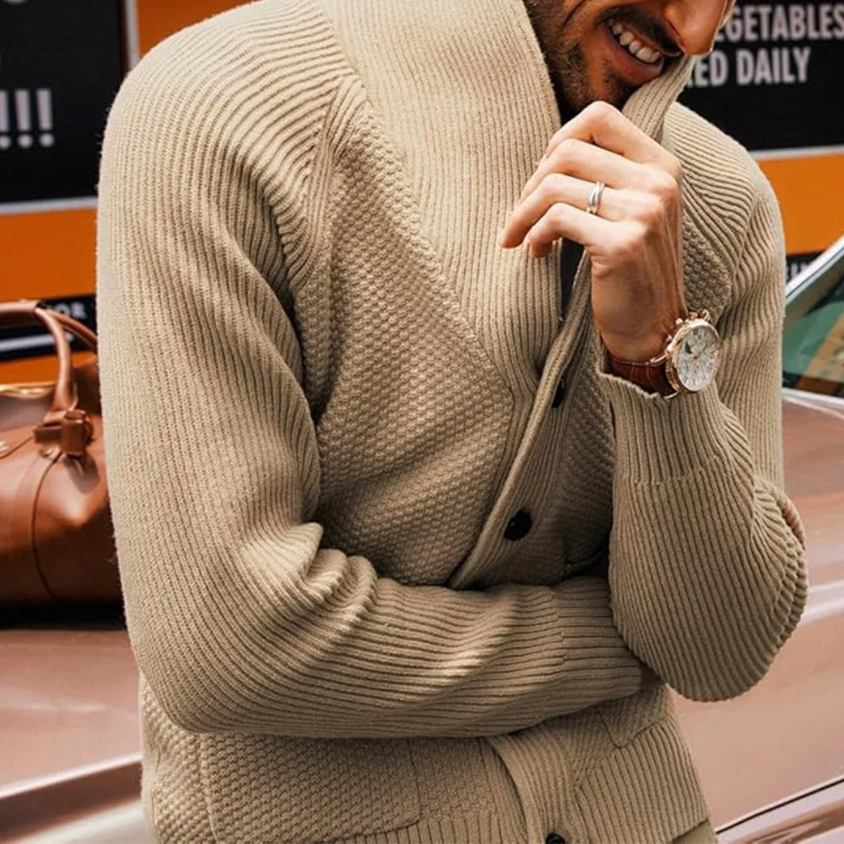 Classic Men's Button Front Sweater Cardigan