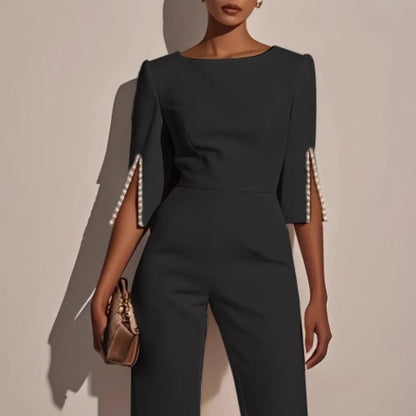 Luxurious High Waist Beaded Jumpsuit for Women
