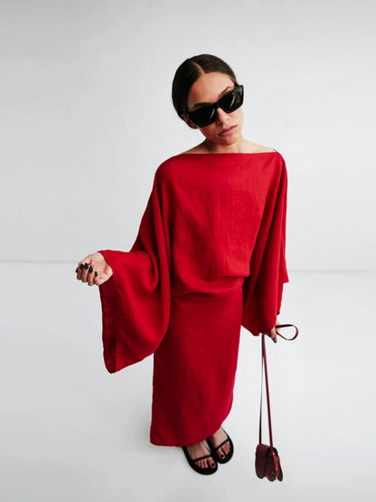 Elegant Floral Knee Length Dress
