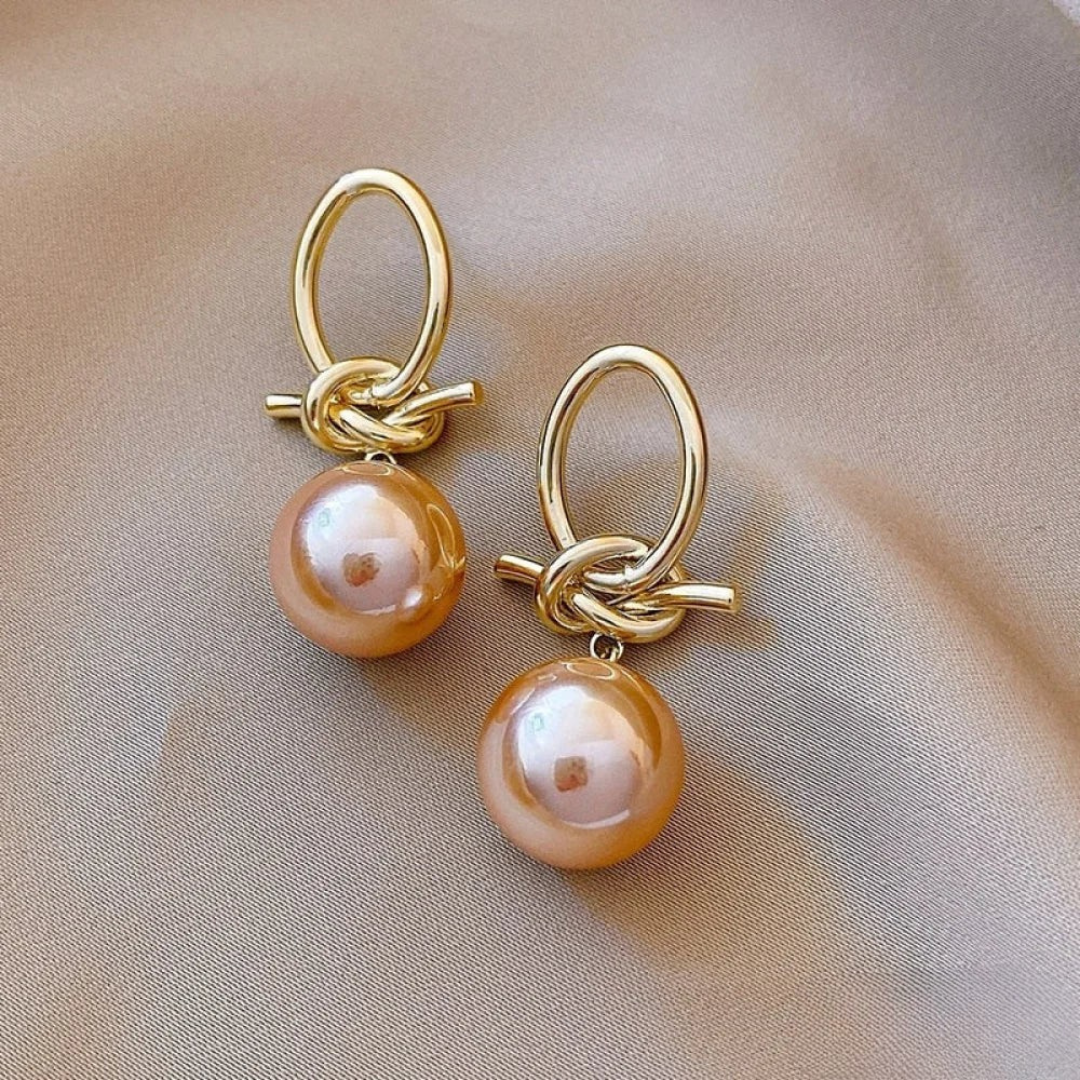 Classic White Pearl Dangle Earrings
