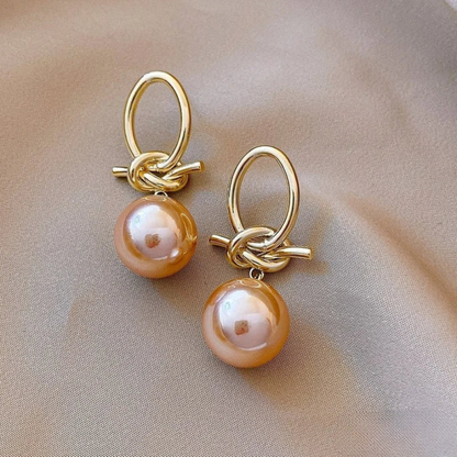 Classic White Pearl Dangle Earrings