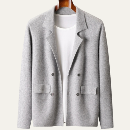 Luxury Men's Cashmere Blazer Cardigan with Pockets