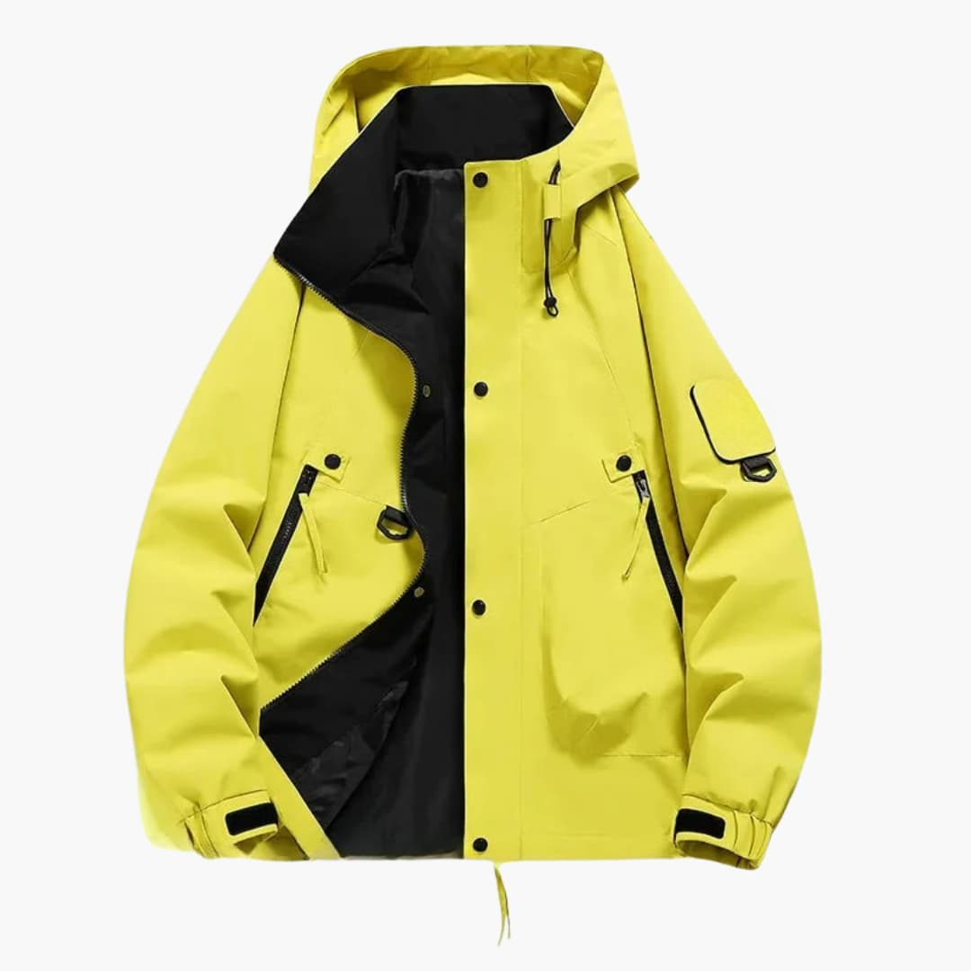 Waterproof Snow Jacket with Hood and Zip Pockets - Olytrend