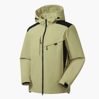 Waterproof Men's Snow Jacket with Hood and Pockets
