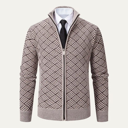 Men's Thick Insulated Full Zip Fleece Jacket - Nocini