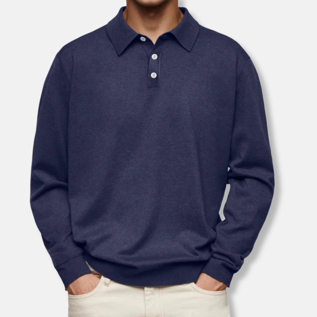 Casual Long Sleeve Polo Shirt