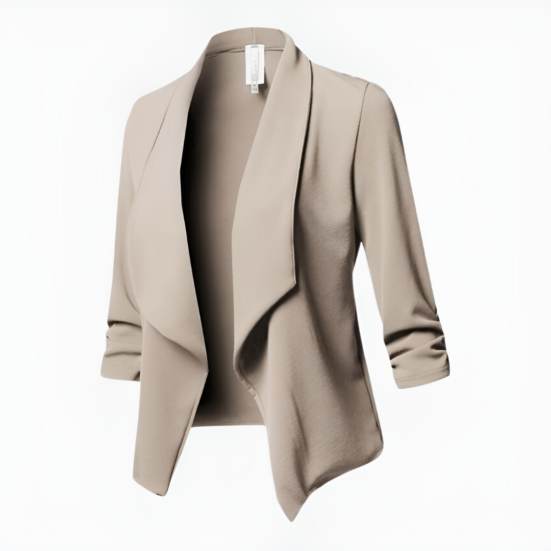 Relaxed Fit Open Front Women's Blazer Jacket