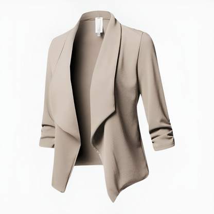 Relaxed Fit Open Front Women's Blazer Jacket
