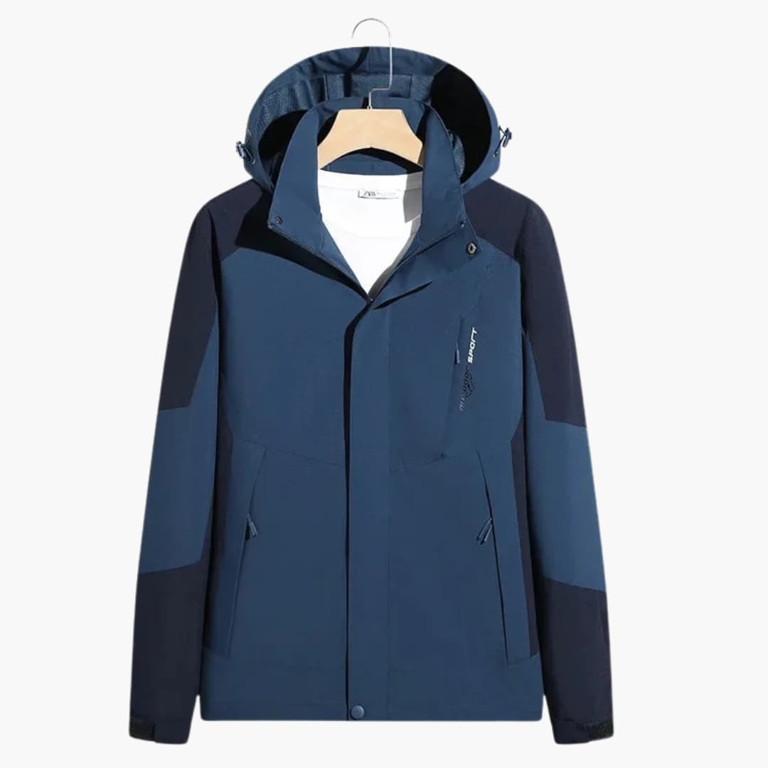 Waterproof Men's Snow Jacket with Hood and Zip