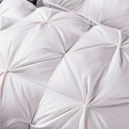 Contemporary Quilted Goose Down Pillow With Silk-Like Fabric