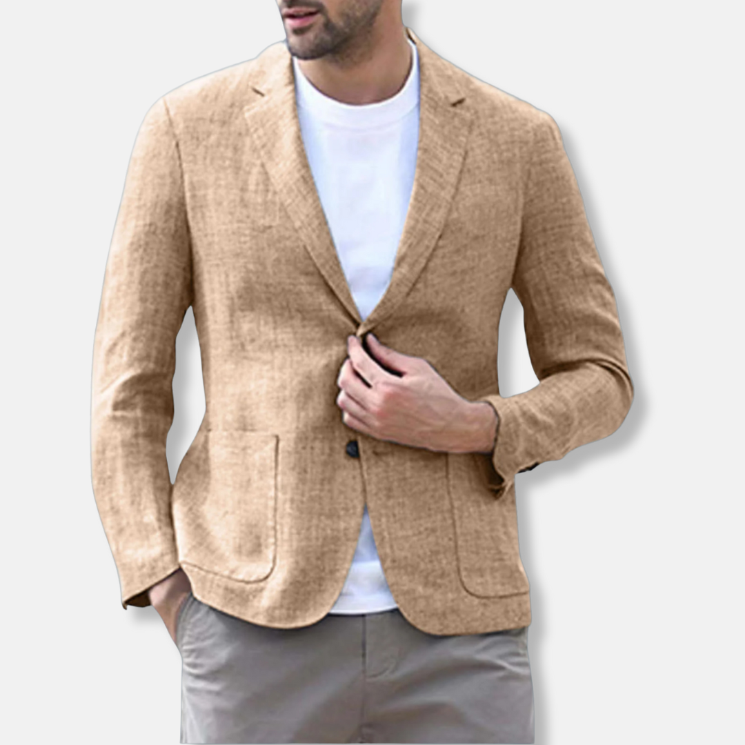 Men's Slim Fit Blazer with Classic Lapel